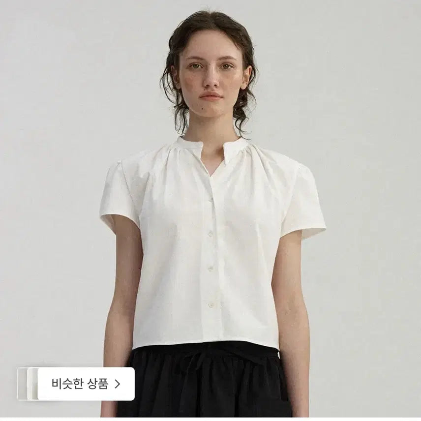 [BUNJANG] Nothing Written Pome Puff Sleeve Half-Sleeve Shirt / 낫띵리튼 pome puff 폼 퍼프 슬리브 반팔 셔츠