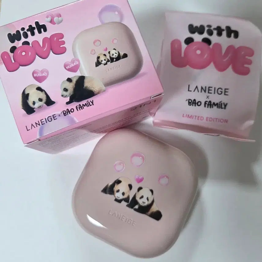 [BUNJANG] Laneige x Bao Family Neo Cushion Glow Double SPF46/PA++ 21N1 Beige (Sealed) / 라네즈X바오패밀리 네오 쿠션 글로우 더블 21N1 베이지 SPF46/PA++ 미개봉 새상품 (본품15g+리필15g)