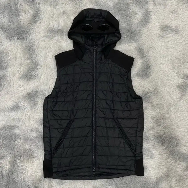 [BUNJANG] CP Company CP Shell Goggle Hood Vest Padding Black / CP컴퍼니 CP쉘 렌즈 고글 후드 조끼패딩 블랙 [48]