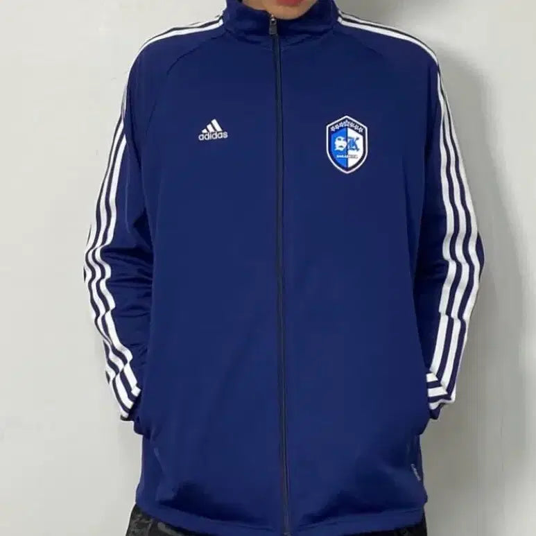[BUNJANG] Adidas Deep Blue Football Team Jersey L / 아디다스 딥블루 축구팀 져지 L