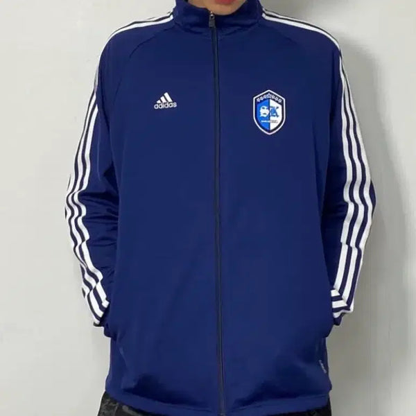 [BUNJANG] Adidas Deep Blue Football Team Jersey L / 아디다스 딥블루 축구팀 져지 L