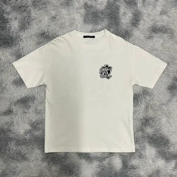 [BUNJANG] Louis Vuitton Virgil Abloh LV Logo Cotton T-Shirt Size S / 루이비통 버질아블로 LV 로고 코튼 반팔 티셔츠 [S]