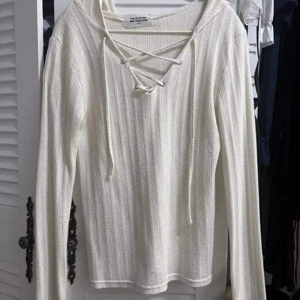 [BUNJANG] Vintage Ivory Mesh Knit Eren T-shirt Attack on Titan / 빈티지 아이보리 그물 니트 에렌 천민티 진격거
