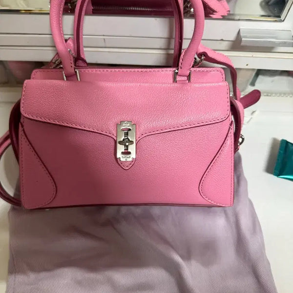 [BUNJANG] Vunque Shoulder Bag Pink Leather / 분크 숄더백