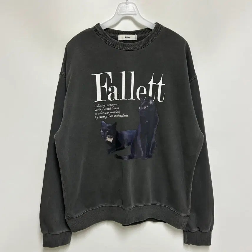 [BUNJANG] Fallett Nero Pigment Sweatshirt Charcoal / [여자-95 (M)]팔렛 듀스 네로 맨투맨 피그먼트 차콜