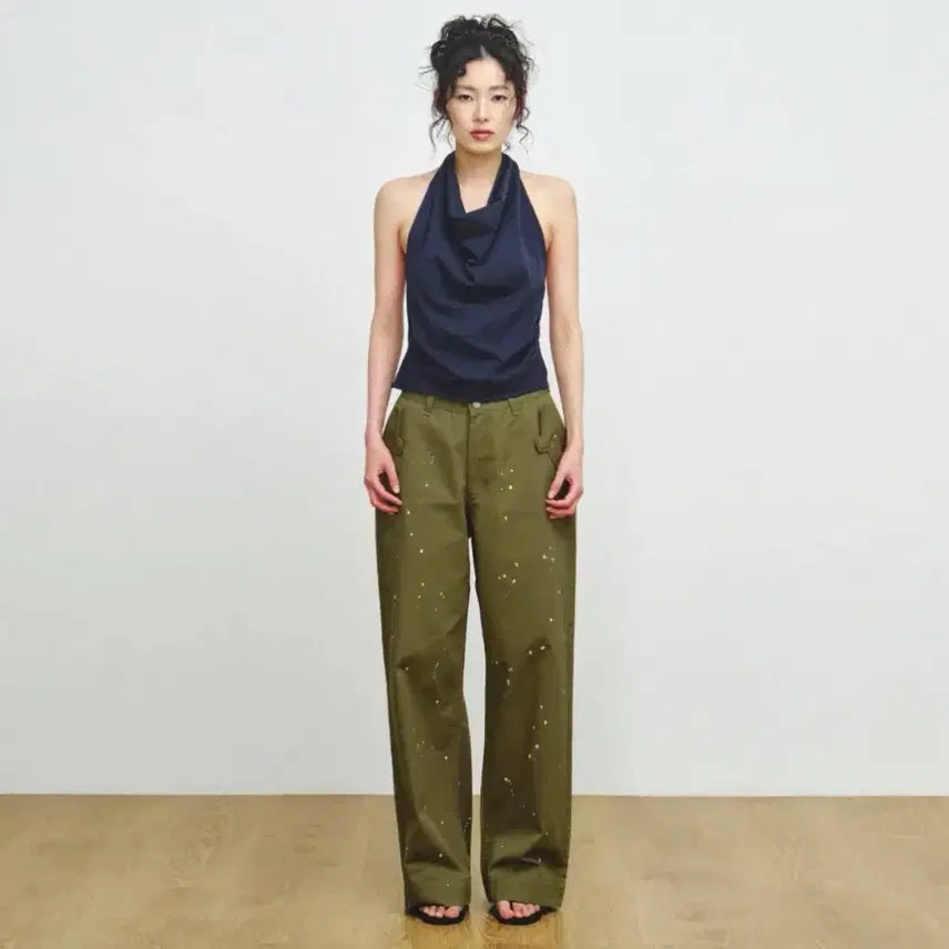 [BUNJANG] Please Project Halter Neck Sleeveless Navy / 플리즈프로젝트 HALTER NECK SLEEVELESS, NAVY