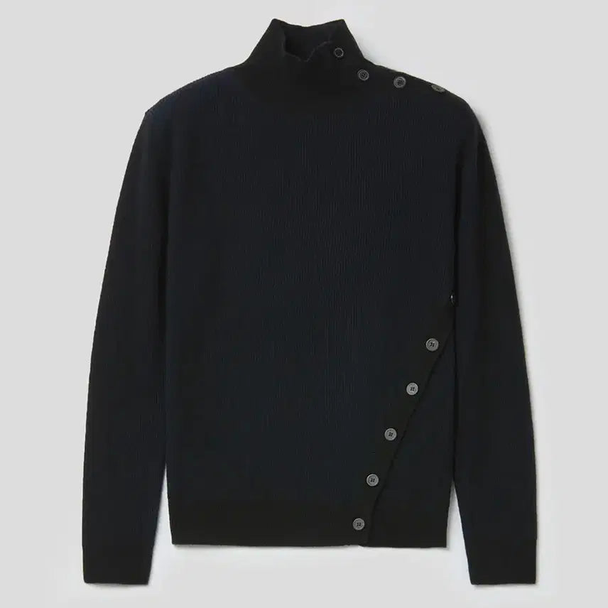 [BUNJANG] MMIC Oblique Turtleneck Black / [XL] MMIC OBLIQUE TURTLENECK BLACK