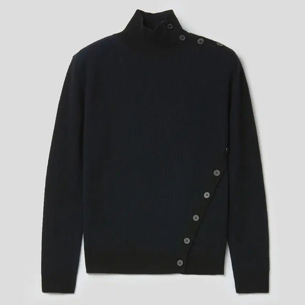 [BUNJANG] MMIC Oblique Turtleneck Black / [XL] MMIC OBLIQUE TURTLENECK BLACK