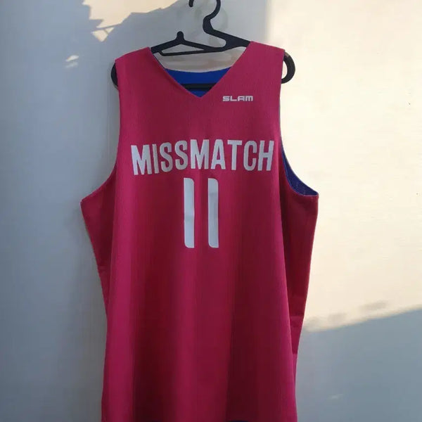 [BUNJANG] SLAM Mismatch Reversible Basketball Jersey Pink/Blue / 슬램 미스매치 리버서블 농구 유니폼 핑크/블루