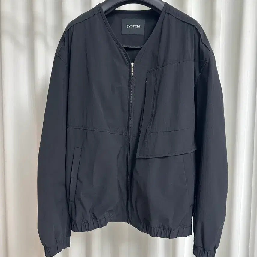 [BUNJANG] System Homme Bomber Jacket Black / 시스템 옴므 봄버 바람막이 블랙 자켓 (105)