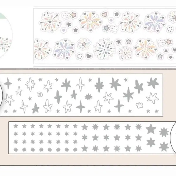 [BUNJANG] Kiss Cut Sticker Roll - 3D Silver Foil/Hologram - Cooking Cookie Design / (원가띵)3D은박/홀로그램 키스컷 수키도키 쿠킹쿠키