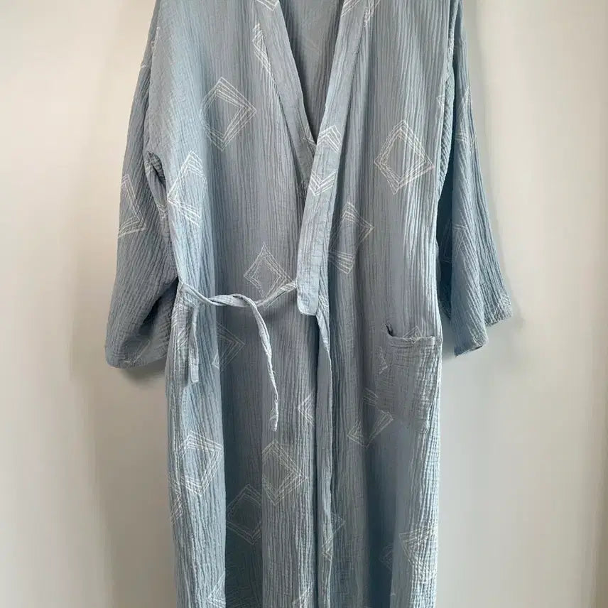 [BUNJANG] 100% Cotton Double Gauze Oversized Robe Gown / 순면 100% 이중거즈 오버핏 로브 가운 홈웨어