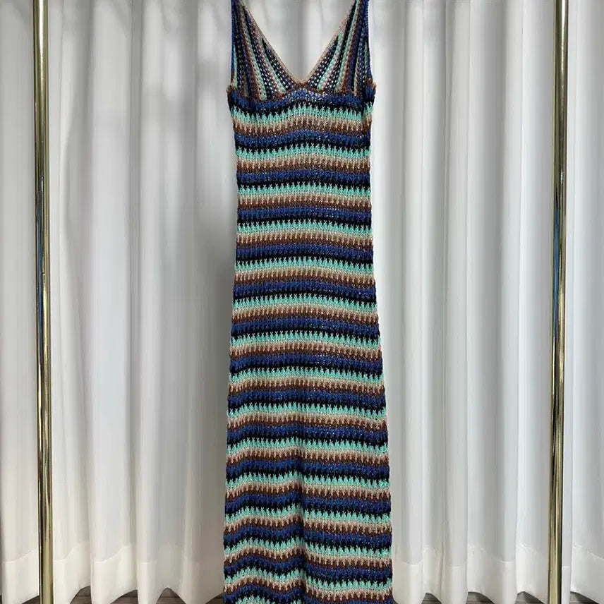 [BUNJANG] Sleeveless Knit Long Dress / 바캉스 민소매 니트 롱원피스