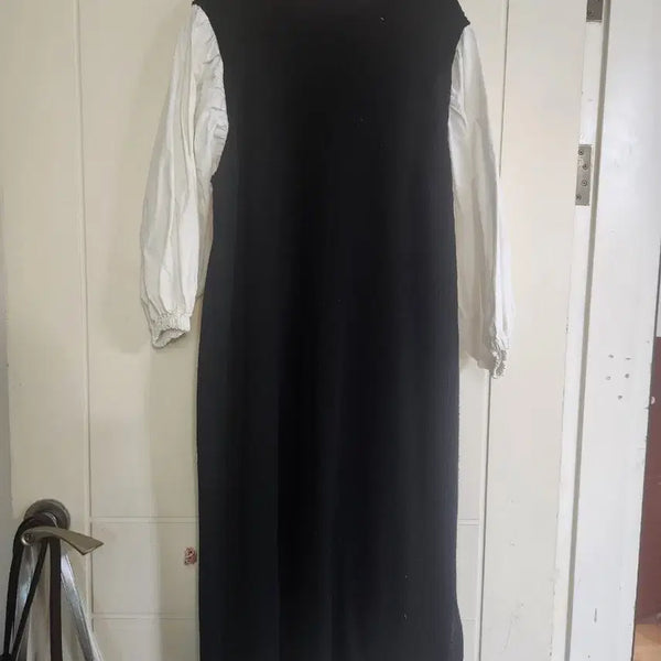 [BUNJANG] Black Long Sleeve Maxi Dress / 블랙 긴팔 원피스