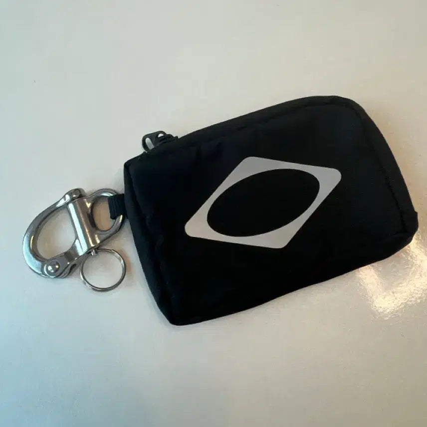 [BUNJANG] Mischief Rhombus Carabiner Pouch Black Wallet / 미스치프 롬버스 카라비너 파우치 블랙 지갑
