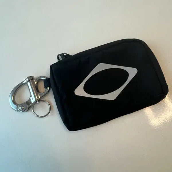 [BUNJANG] Mischief Rhombus Carabiner Pouch Black Wallet / 미스치프 롬버스 카라비너 파우치 블랙 지갑