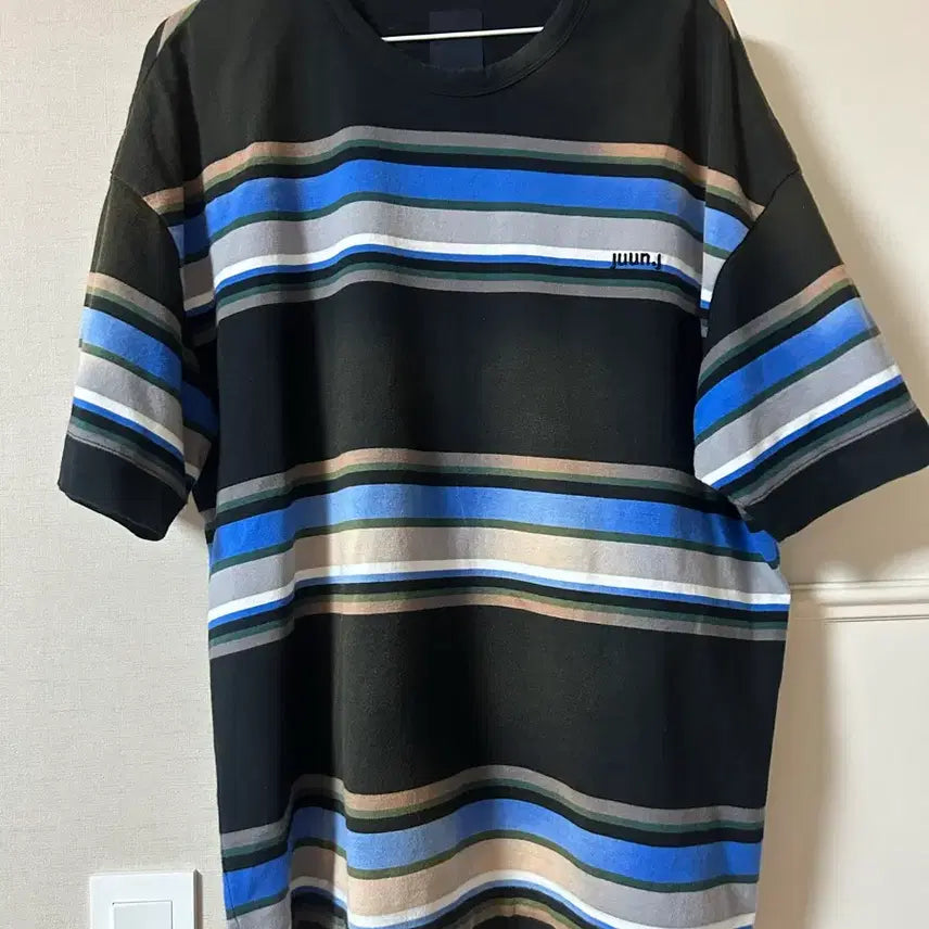 [BUNJANG] JUUN.J 25SS Blue Block Stripe T-Shirt / 25SS 준지 블루 블록 티셔츠
