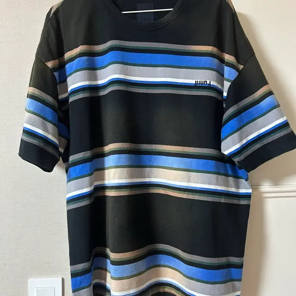 [BUNJANG] JUUN.J 25SS Blue Block Stripe T-Shirt / 25SS 준지 블루 블록 티셔츠