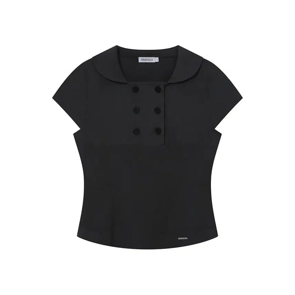 [BUNJANG] Miseki Seoul Double Button Shirt Black Size 2 / 미세키서울 더블 버튼 셔츠 블랙 2사이즈