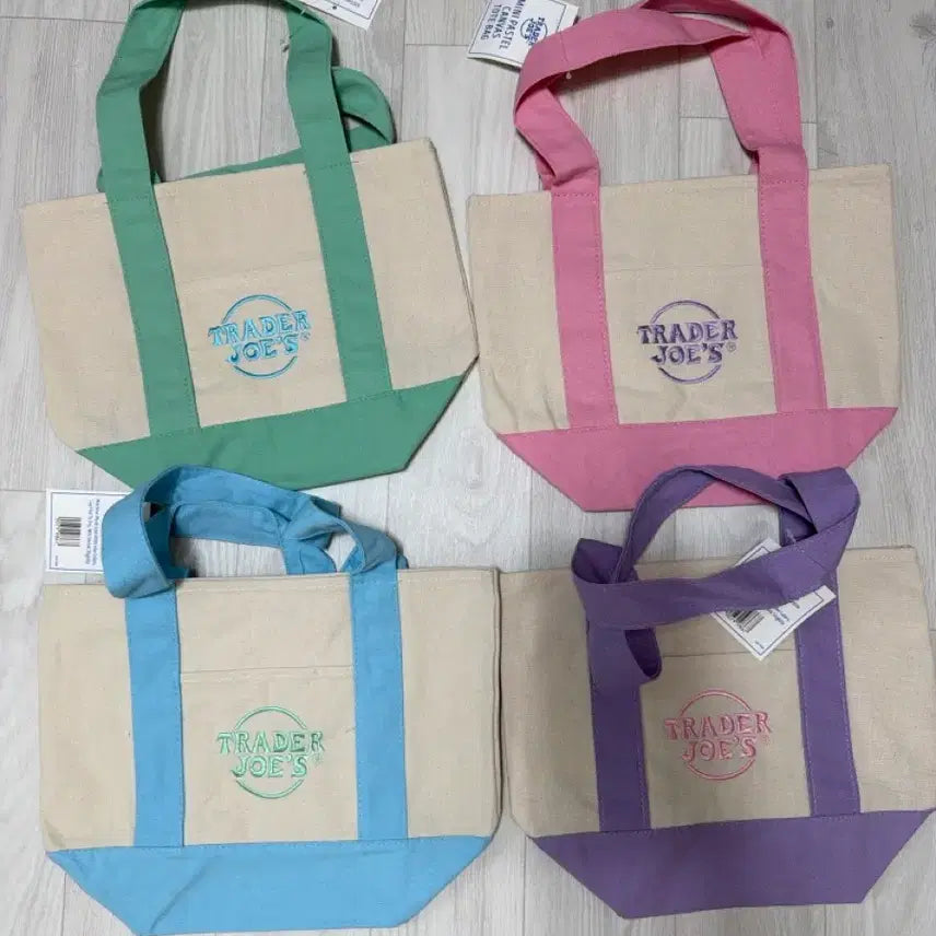 [BUNJANG] Trader Joe's Mini Eco Bag Pastel / 트래이더조스 미니 에코백 새상품 파스텔