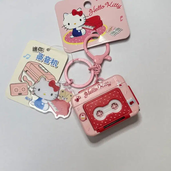 [BUNJANG] Sanrio Hello Kitty Cassette Tape Voice Recorder Keychain / [새상품]키티 카세트 녹음기 키링
