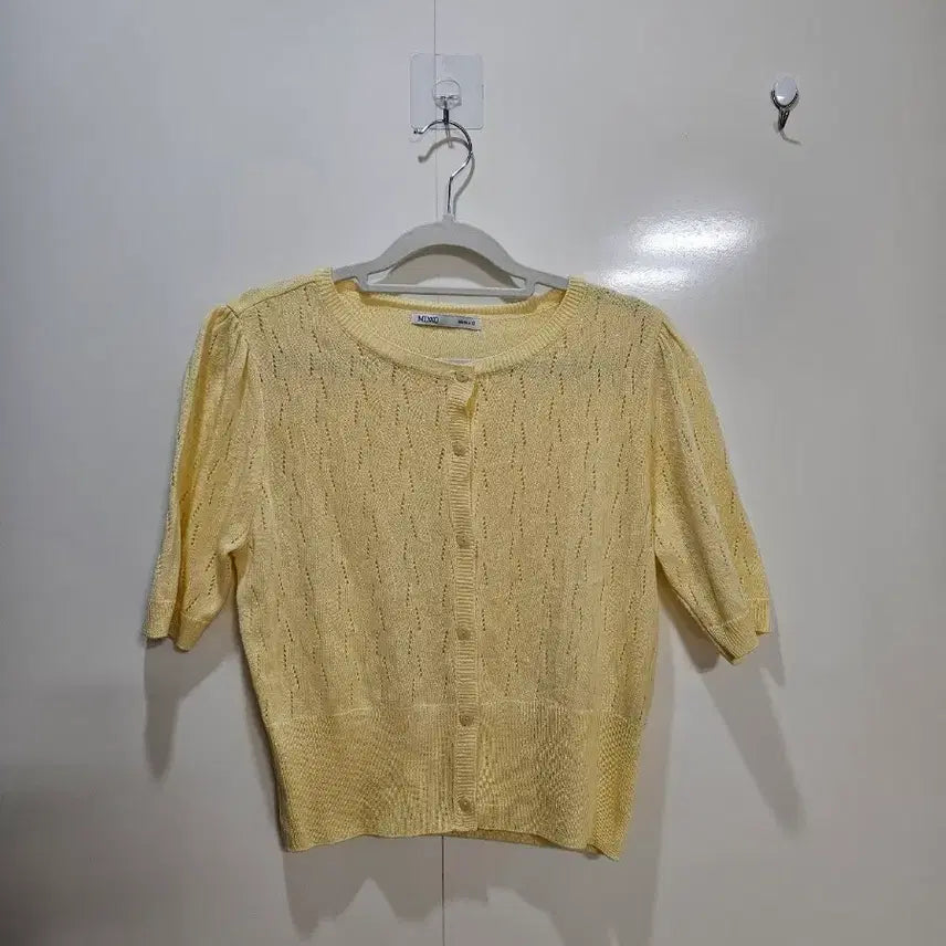 [BUNJANG] MIXXO Yellow Knit Cardigan S / MIXXO 니트가디건