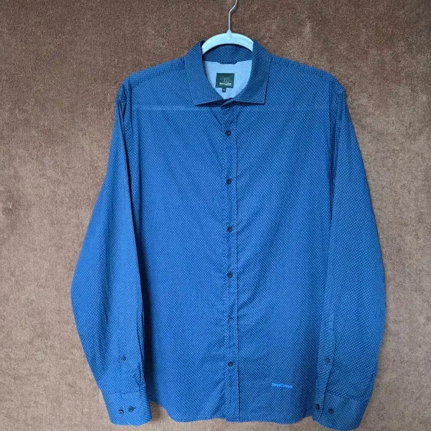 [BUNJANG] Henry Cotton's Men's Slim Fit Patterned Button-Down Shirt (Size 105) / 헨리코튼 얇은 남방 셔츠 105