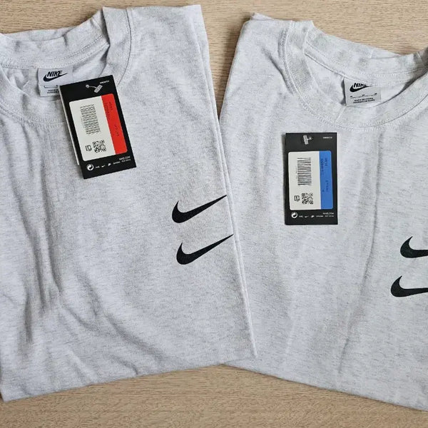 [BUNJANG] Nike Double Swoosh T-shirt Gray / 나이키 더블 스우시 반팔 티셔츠 그레이