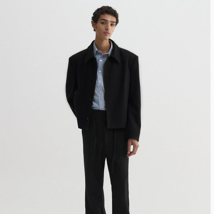 [BUNJANG] DNSAR Wool Cropped Blouson Black XL / 디앤에스알 울 크롭 블루종 블랙 xl
