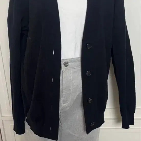 [BUNJANG] Maison Margiela Black Knit Cardigan L / 메종마르지엘라 블랙 니트 가디건 L