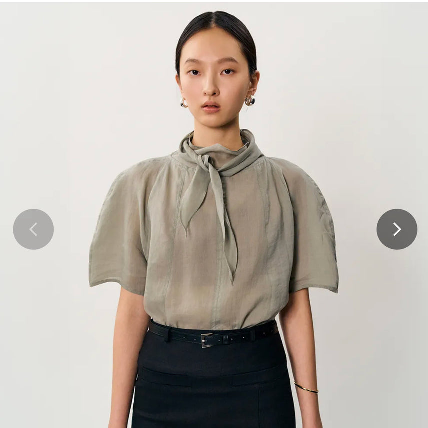 [BUNJANG] Maevereu Tabler Blouse / 메이버유 타이블라우스