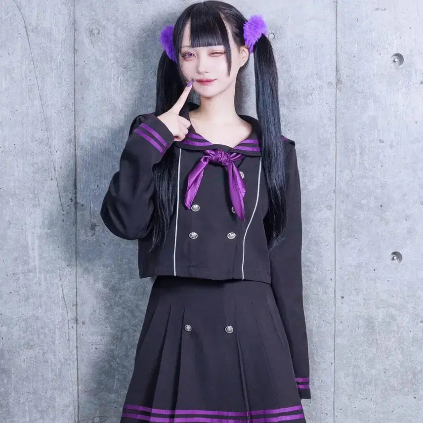 [BUNJANG] Amilige Sailor Setup Set / 아밀리쥬 Amilige 세일러 셋업 보라
