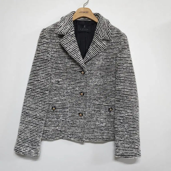 [BUNJANG] Lanvin Collection Black & White Tweed Jacket / 랑방컬렉션 한섬 트위드 자켓 블랙앤화이트