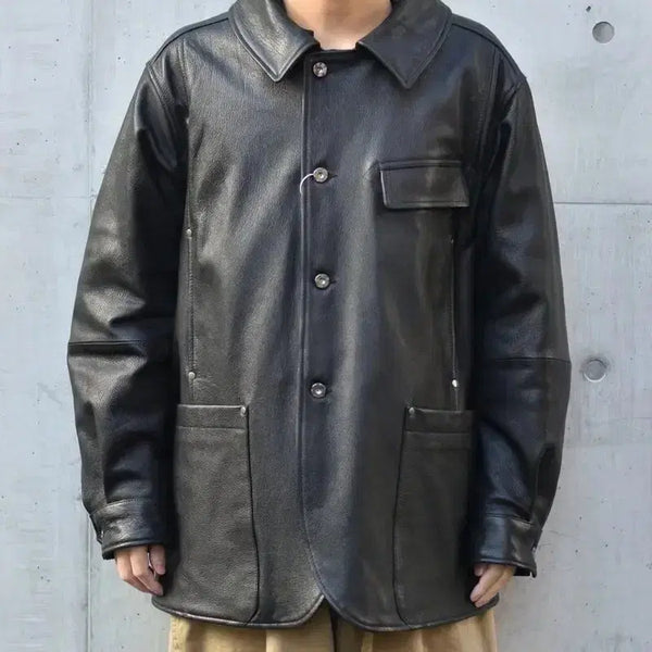 [BUNJANG] CCU 25ss Goat Leather Work Jacket / [2] CCU 레더 워크 자켓