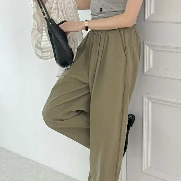 [BUNJANG] Linen Wide Pants Bundle Set (4 Colors) / 린넨 와이드 팬츠 화이트/카키/베이지/블랙 M(26~29)사이즈 4개 일괄 판매합니다.[새상품]