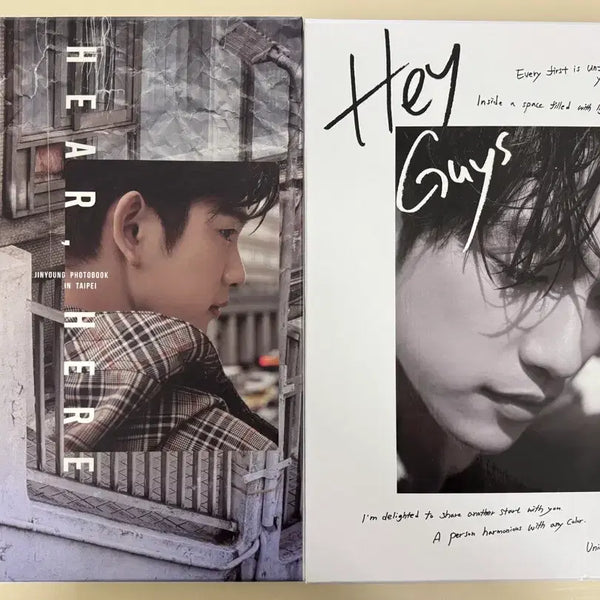 [BUNJANG] GOT7 Jinyoung Photobook 'Hear Here + Hey Guys' Bundle Set / GOT7(갓세븐) 진영 화보집 hear here + hey guys