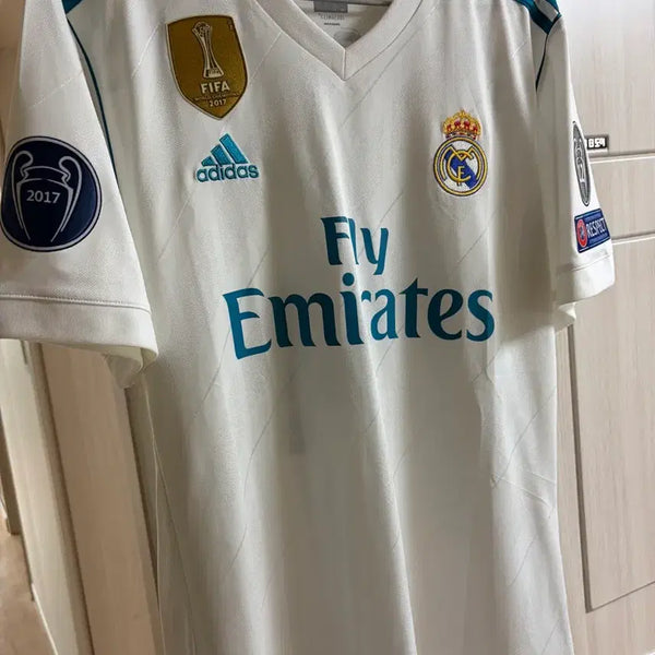 [BUNJANG] Real Madrid 2017-2018 Home Jersey Ramos Custom Print / [해외 L] 레알마드리드 2017-2018 홈 유니폼 라모스 자컷
