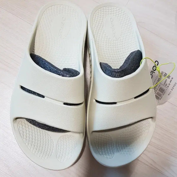 [BUNJANG] OOFOS OOAHH Slide Beige M7W9 / 새것)250 255 우포스 OOAHH 슬라이드 M7W9
