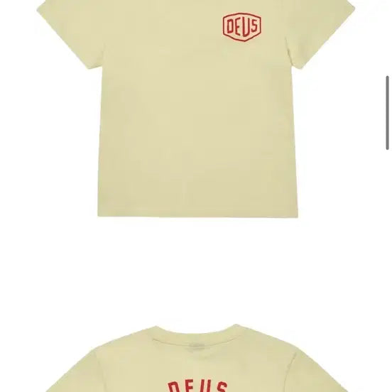 [BUNJANG] Deus Ex Machina Cropped T-Shirt Yellow S / (w) 데우스 엑스 마키나 크롭티셔츠 옐로우 S