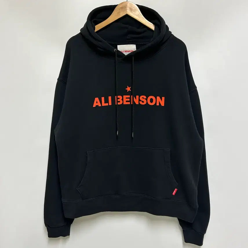 [BUNJANG] Ali Benson Black Big Logo Oversized Hoodie (Men's 105) / [남자-105]알리벤슨 블랙 빅로고 오버핏 후드티
