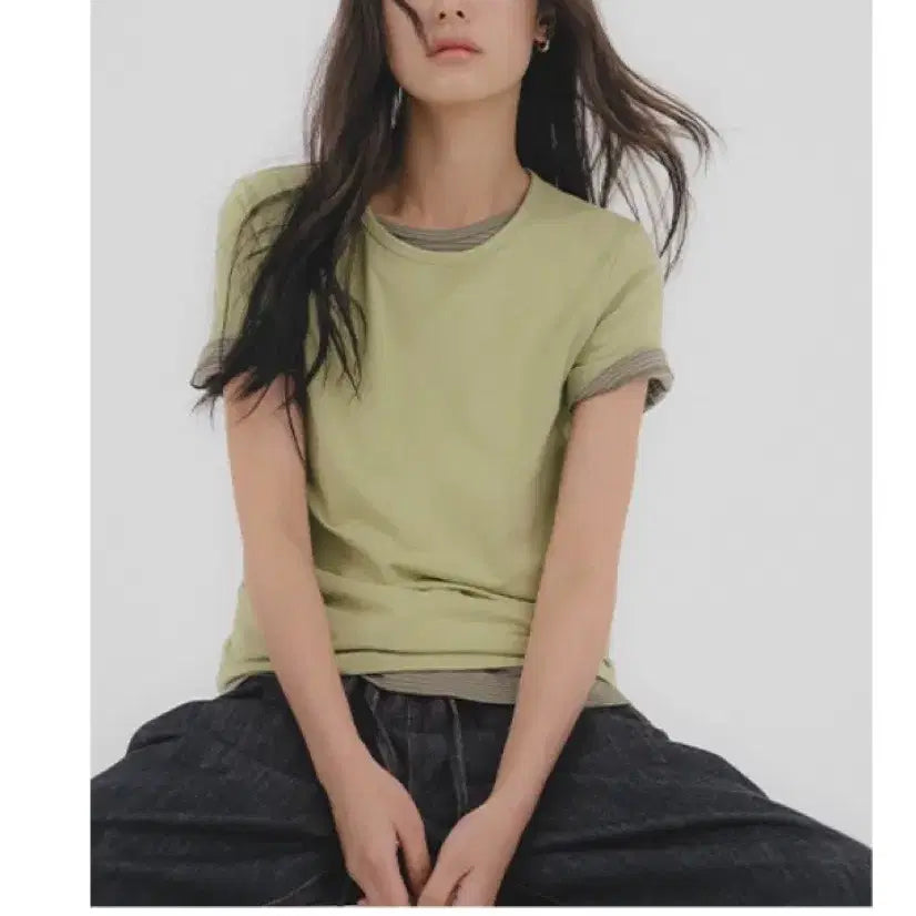 [BUNJANG] Tiladye Short Sleeve T-Shirt Light Green / 틸아이다이 반팔티_light green