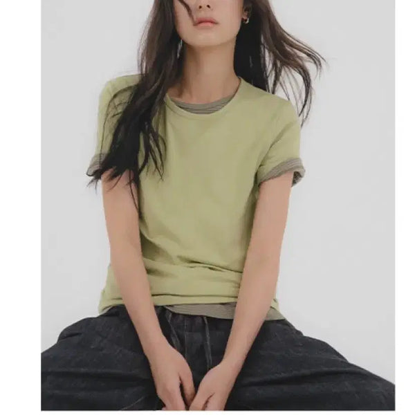 [BUNJANG] Tiladye Short Sleeve T-Shirt Light Green / 틸아이다이 반팔티_light green