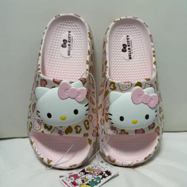 [BUNJANG] Sanrio Hello Kitty Leopard Pink Slippers (230mm) / [새상품] 산리오 헬로키티 레오파드 핑크 슬리퍼 230mm