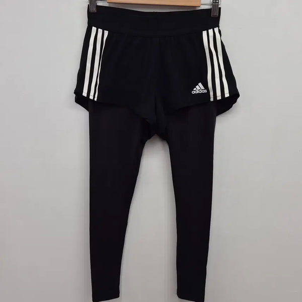 [BUNJANG] Adidas Women's Two-in-One Shorts Tights Black XS / 아디다스 여성 반바지 타이즈