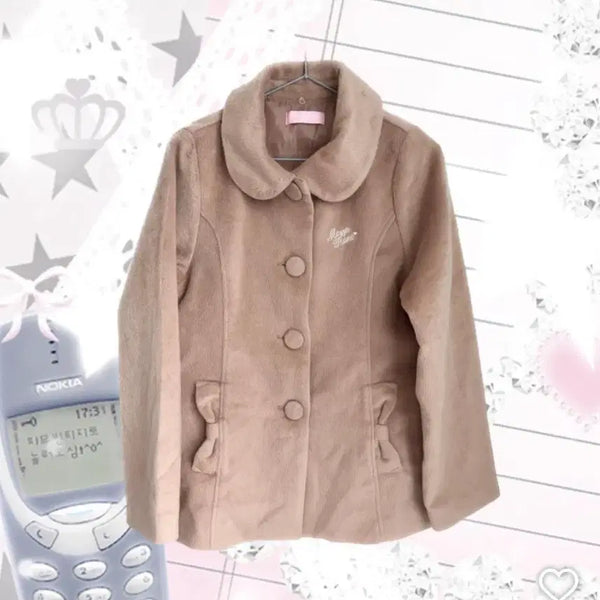 [BUNJANG] Maison de Rose Ribbon Short Coat Vintage / 빈티지 메조피아노 리본 숏코트 리즈리사갸루