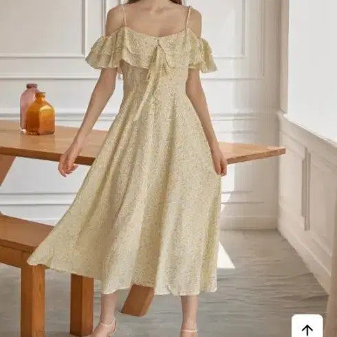 [BUNJANG] Bikini Vander Off Shoulder Slit Long Dress / 비키니밴더 오프숄더 슬릿 롱원피스