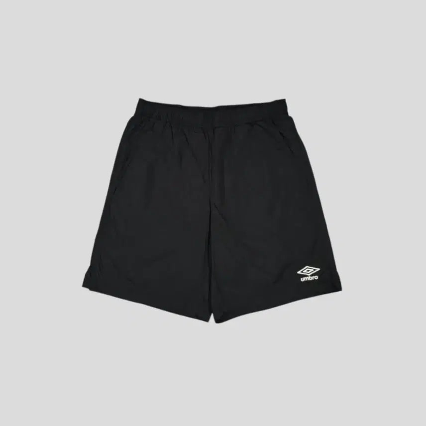 [BUNJANG] Umbro Black White Logo Nylon Banding Track Shorts / 엄브로 블랙 화이트 로고 나일론 밴딩 트랙 반바지 하프팬츠 28-31
