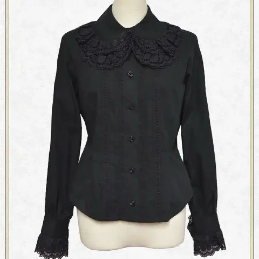 [BUNJANG] Baby the Stars Shine Double Collar Pintuck Blouse / 베이비더스타샤인 baby the stars 이중카라핀턱블라우스  (8월한달할인