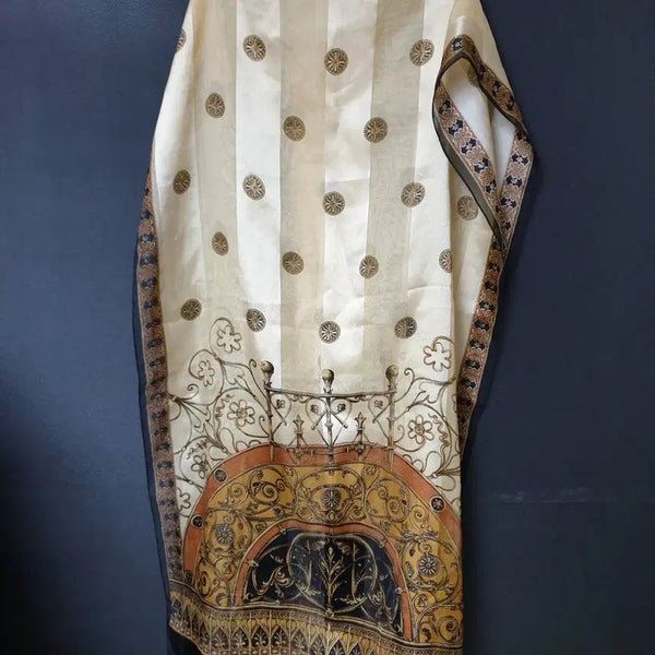 [BUNJANG] Creazione Black Scarf Antique Pattern / 진짜만원 크레아지오네 블랙스카프