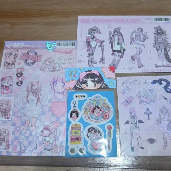 [BUNJANG] Milky Heart, Domi World, LingNim Sticker Bundle Set / 밀키하트, 도미월드, 링님 스티커 일괄